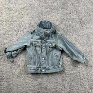 Old Navy Toddler Vintage Light Wash Denim Trucker Jacket 18-24M